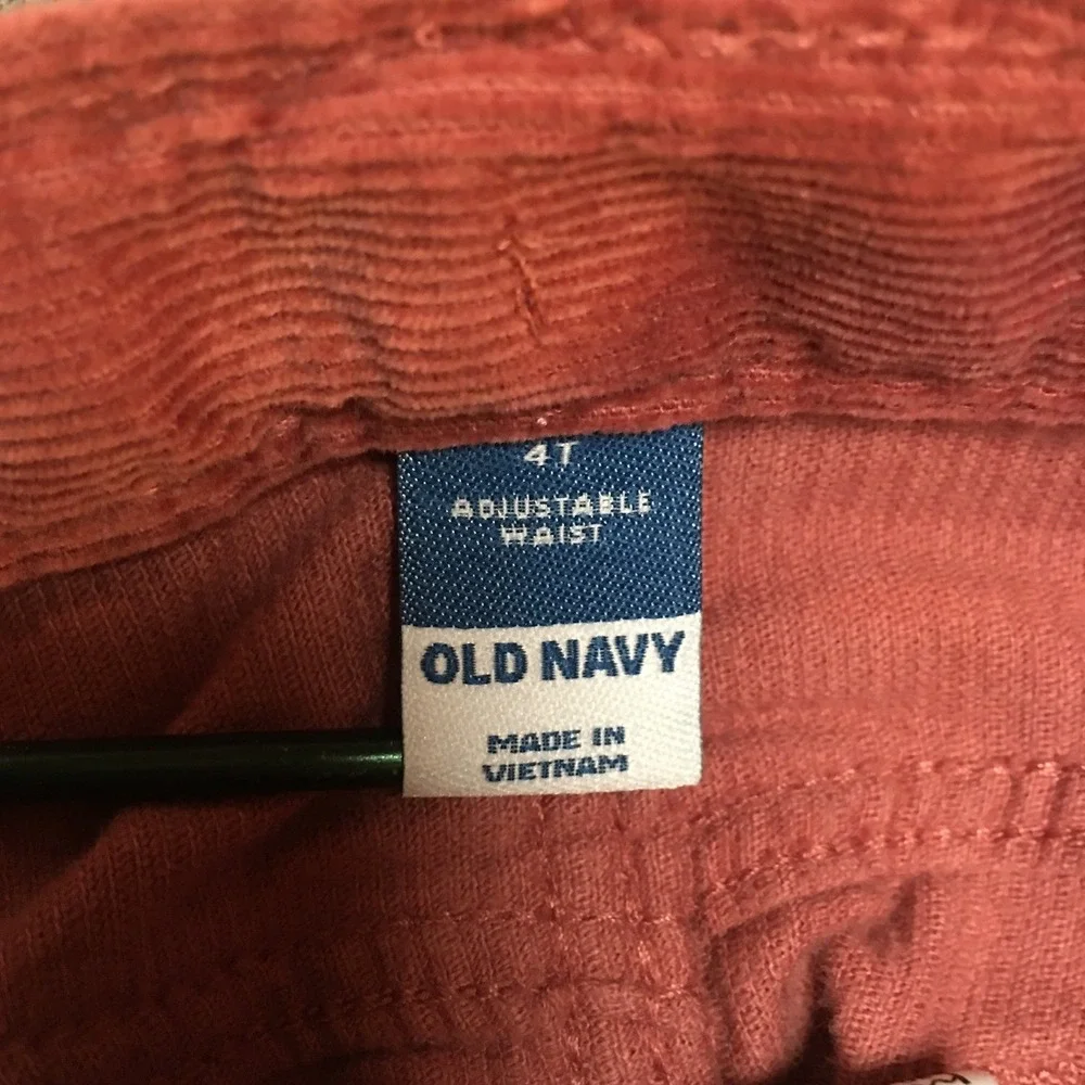 Old Navy Corduroy Skirt Girls 4T Red Adjustable Waist Mini Skirt 100% Cotton